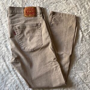 Levi's Men's Beige Straight Jeans